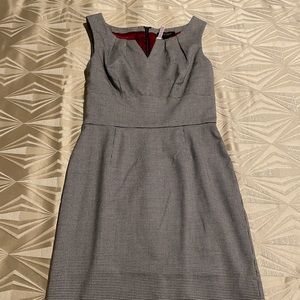 WHBM houndstooth dress with satiny red lining